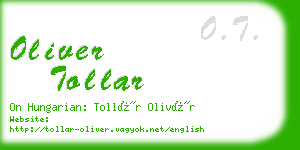 oliver tollar business card